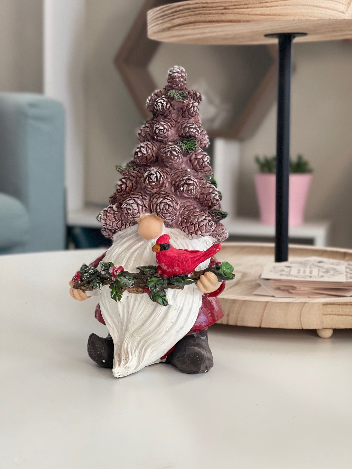 Phil Pinecone Hat Gnome Christmas/Holiday Resin Statue