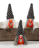 Halloween Light Up Witch Gnomes with Skull Necklace's, Set of 3