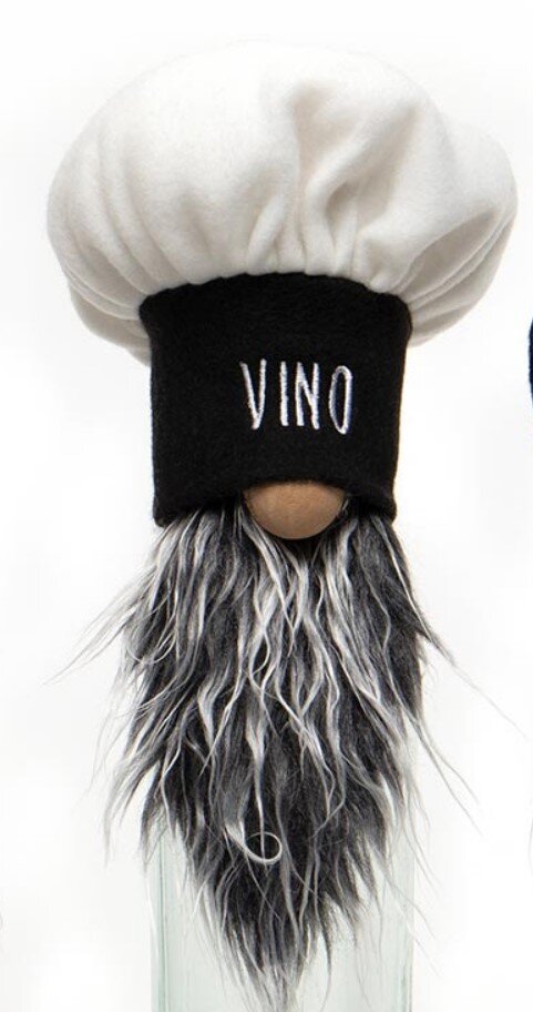 BON APPETIT GNOME BOTTLE TOPPER WITH CHEF HAT- 3 Options to Choose From