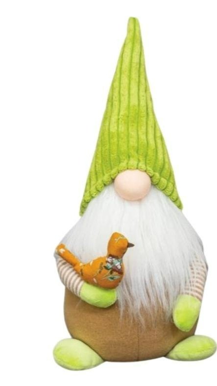 Spring Time Gnomes With Bird or Mushroom-  Pick one or Both Yellow or Green