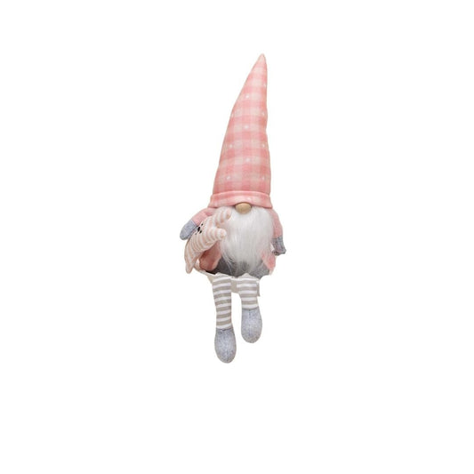 Papa Gnome with Baby Bunny, Wood Nose 16.5