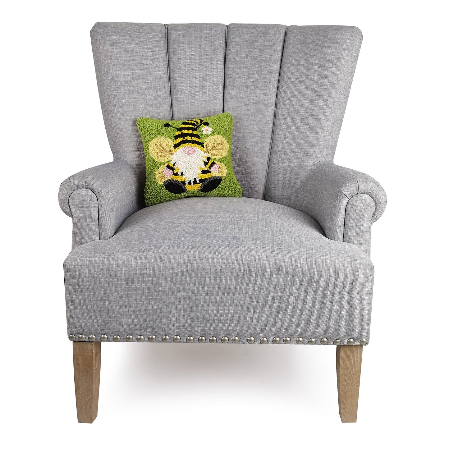 Bee Gnome Hook Wool and Cotton -Accent Pillow