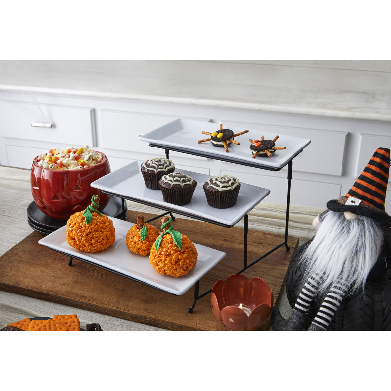 Shelf Sitting Witch Gnome with Bat Hat