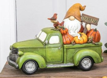 FALL GNOME TRUCK Choose from Green or Red Color