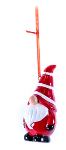 Happy Holidays Porcelain Gnome Ornaments