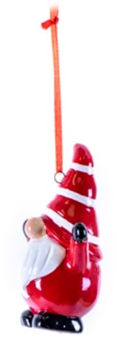 Happy Holidays Porcelain Gnome Ornaments