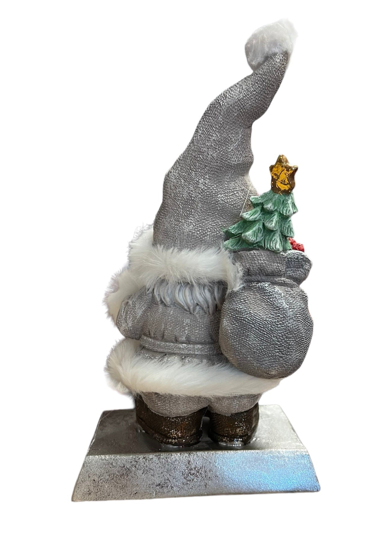 Santa Gnome Christmas Stocking Holder holding Gift sack