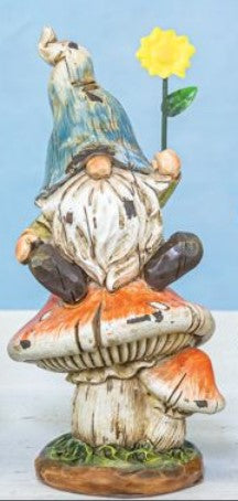 TOADSTOOL GARDEN GNOMES 3 ASST