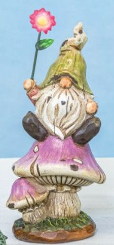 TOADSTOOL GARDEN GNOMES 3 ASST