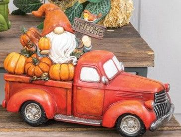 FALL GNOME TRUCK Choose from Green or Red Color